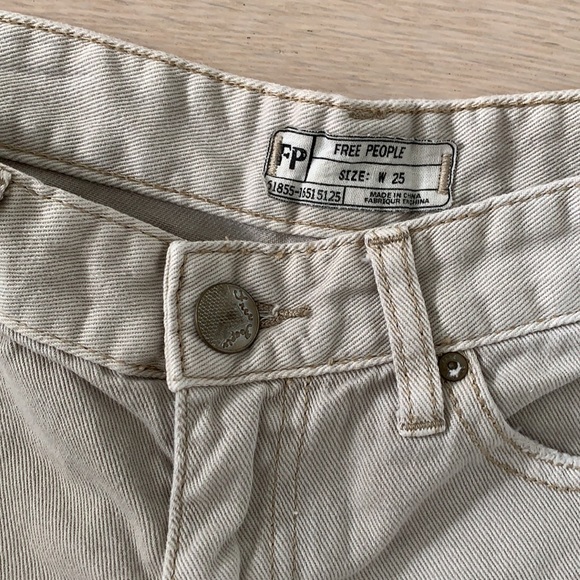 Free People Tan Jean Shorts - Picture 3 of 3